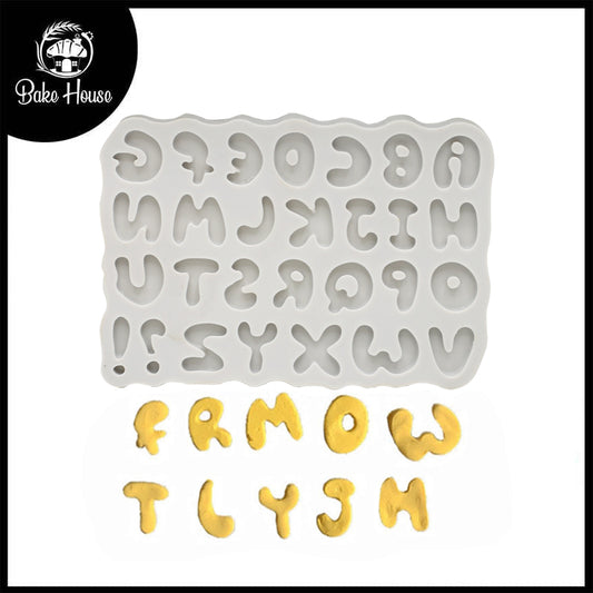 Uppercase Alphabet Silicone Fondant Mold 28 Cavity