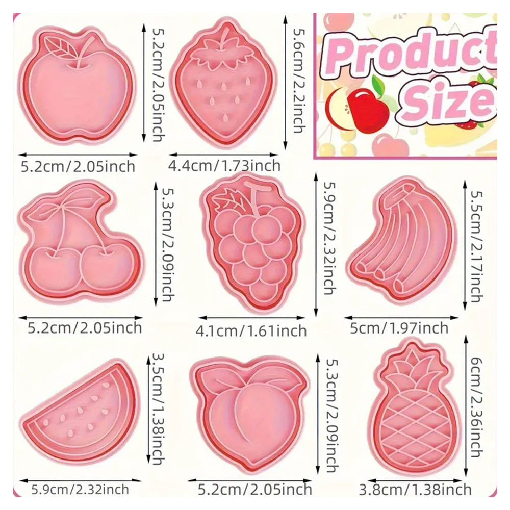 Fruits Cookie Cutters And Biscuit Mold 8Pcs Set