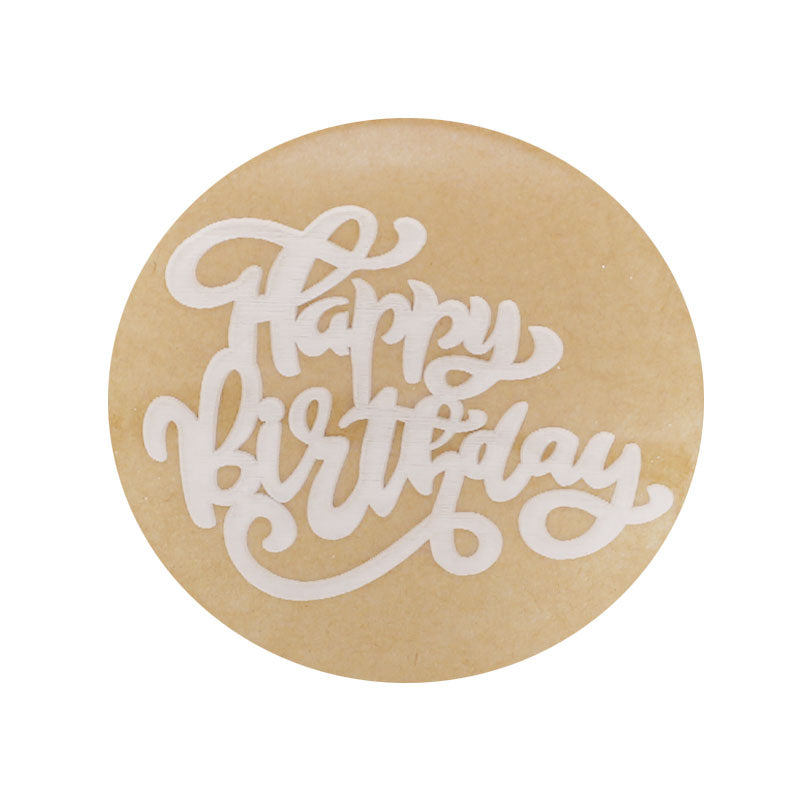 Happy Birthday Fondant Stamp Plastic