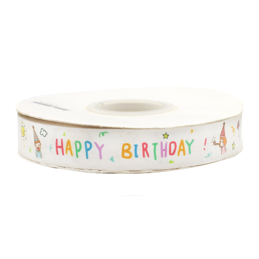 Happy Birthday Printed Ribbon