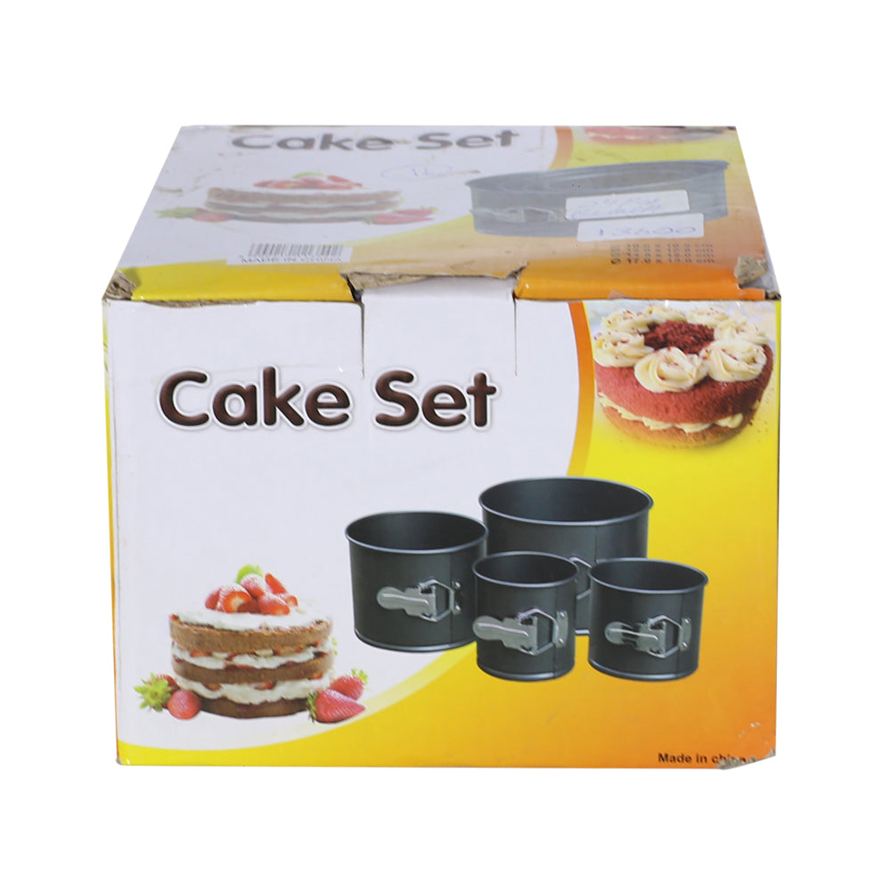 Round Springform Shape Heighted Non Stick Mold 4Pcs Set