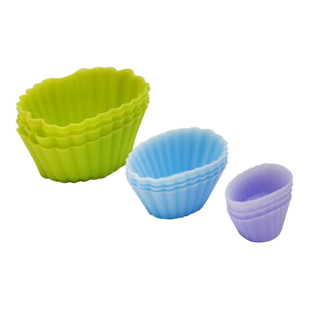 Different Size Silicone Oval Shape Muffin Mold 12Pcs set