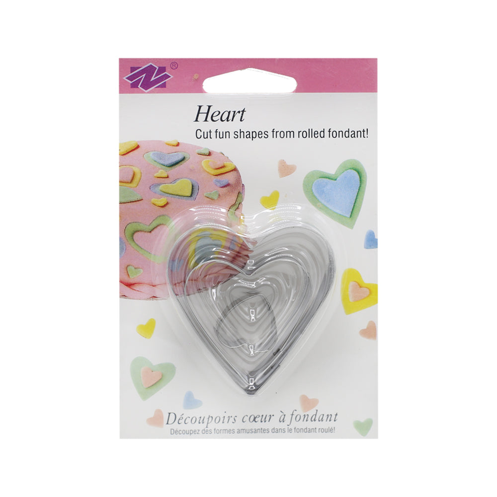 Heart Cookie Cutter Stainless Steel 3Pcs Set