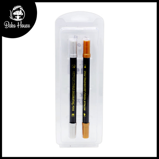 Metallic Edible Golden & Silver Food Marker 2Pcs Set