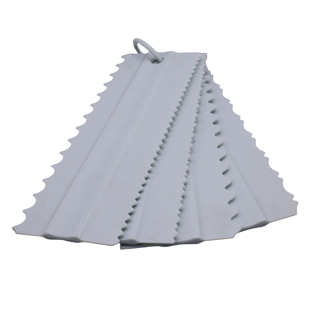 Plastic Double Sided Cake Edges Decorating Comb 4 Pcs Set Small Size