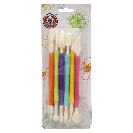 Double Side Fondant Modeling Tool 6Pcs Set Plastic
