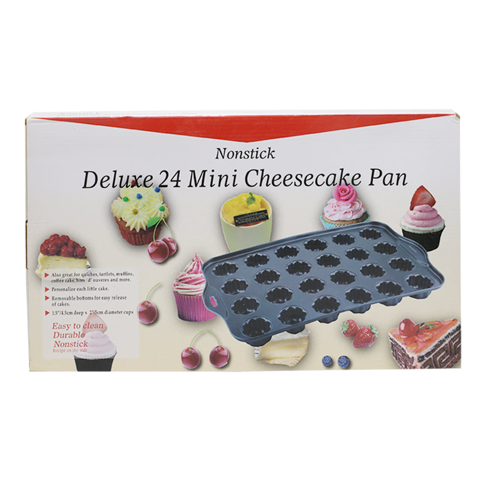Flower Shape Mini Cheese Cake Pan 24 Cavity Non Stick