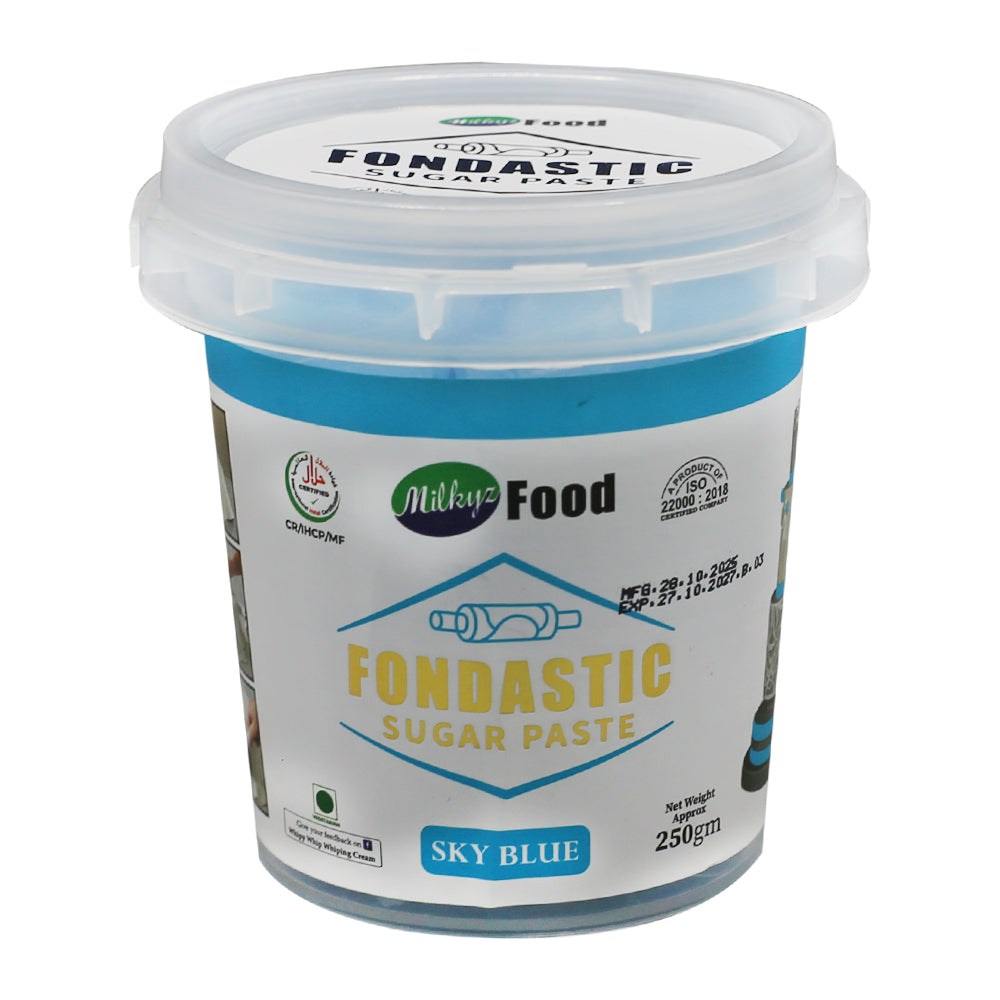 Milkyz Food Fondastic Sky Blue Fondant Sugar Paste 250gm