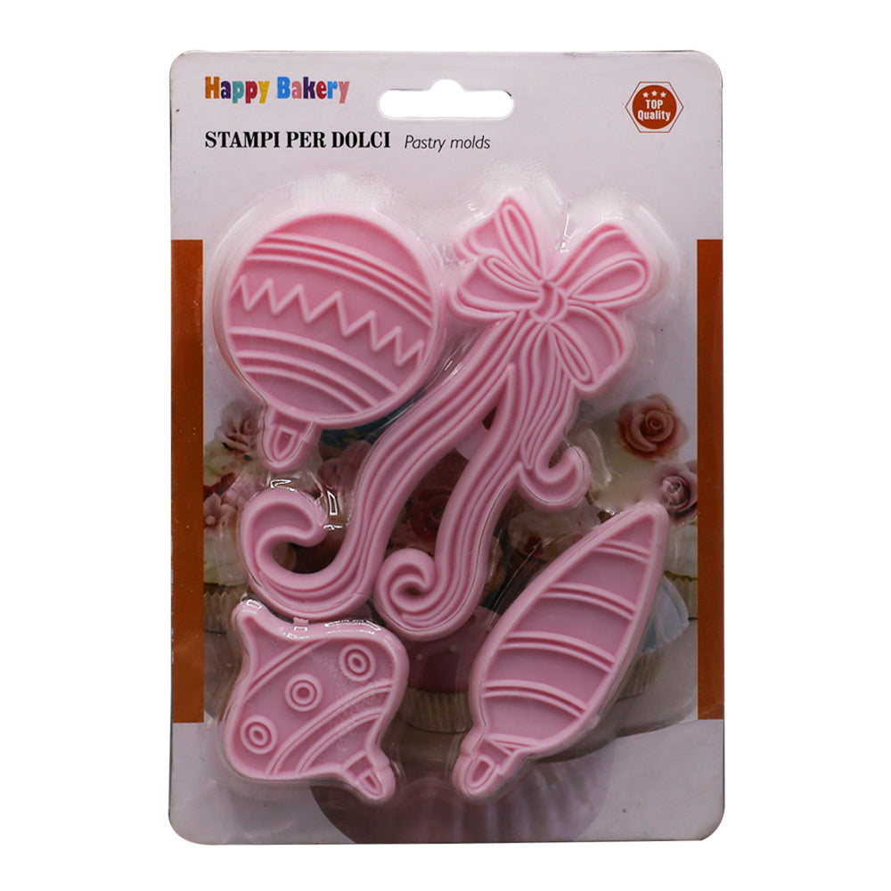 Mix Shape fondant Cutters 4Pcs Set