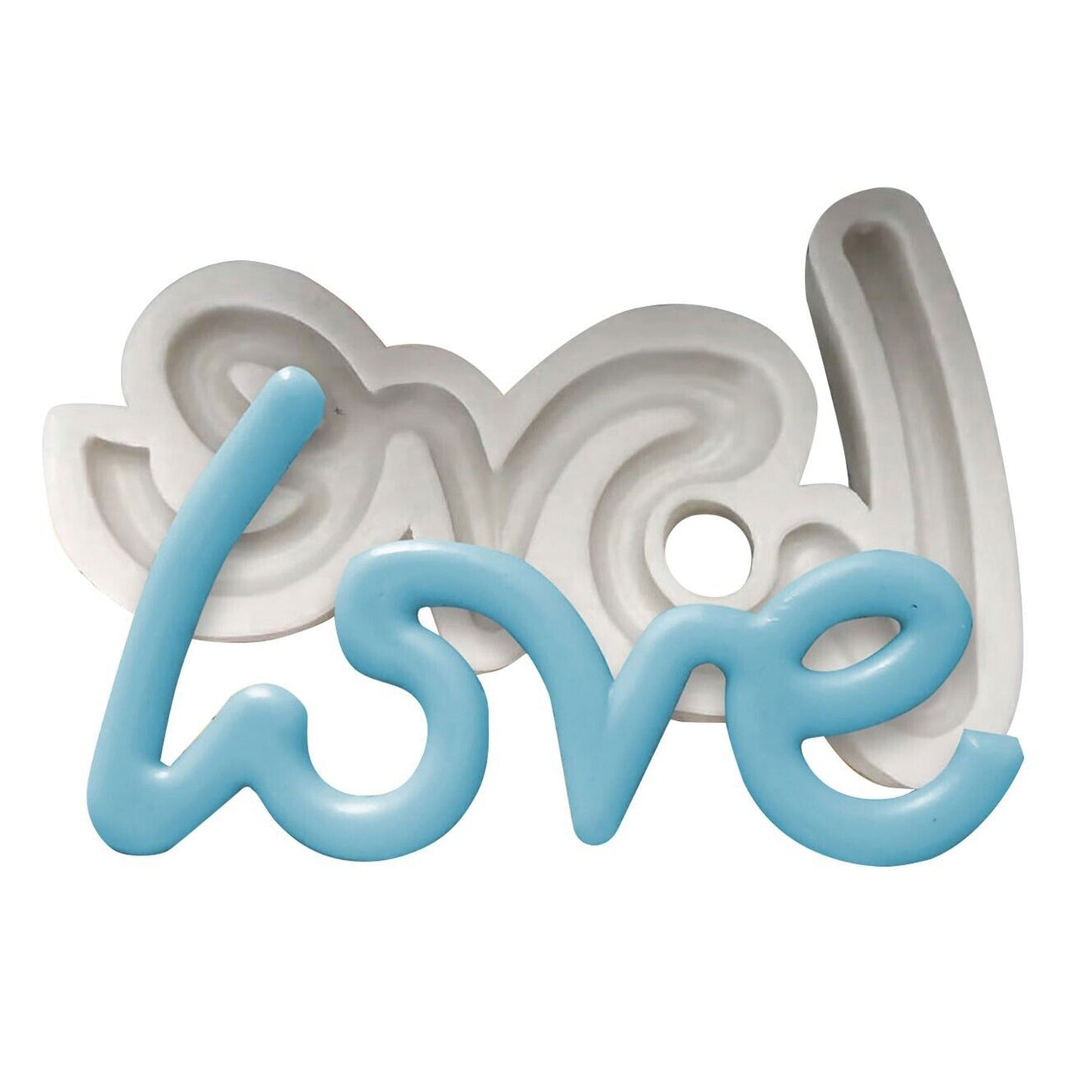 Love Cursive Writing Style Silicone Chocolate And Fondant mold