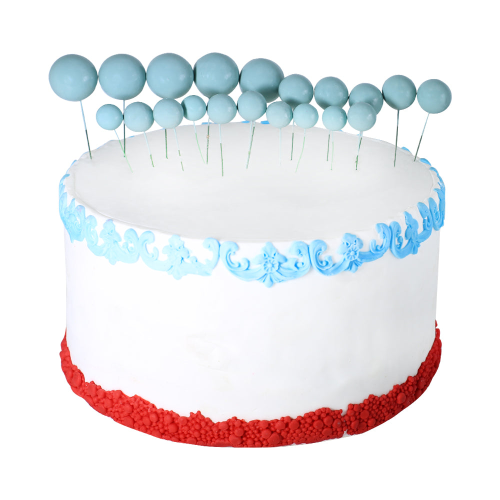 Artificial Teal green Faux Ball Topper 20Pcs Set