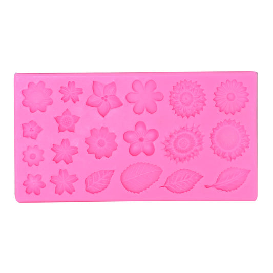 Different Design Flower Silicone Fondant Mold 20 Cavity