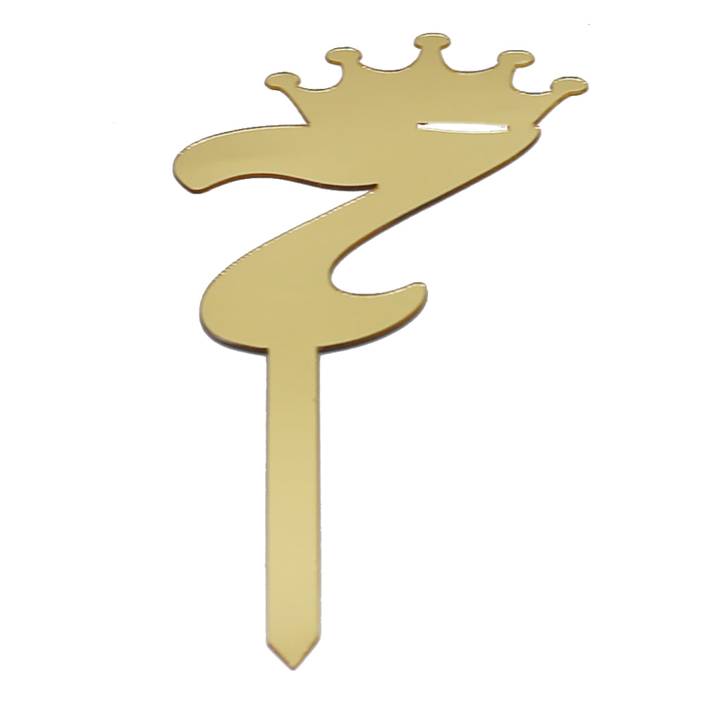 Number Cake Topper Golden  (Seven)