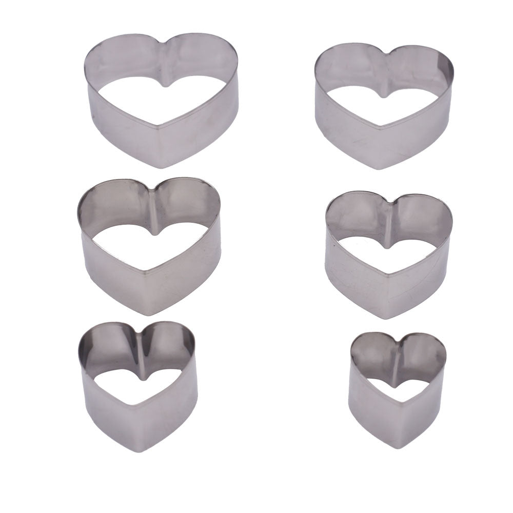 Stainless Steel Heart Cutter 6Pcs Set