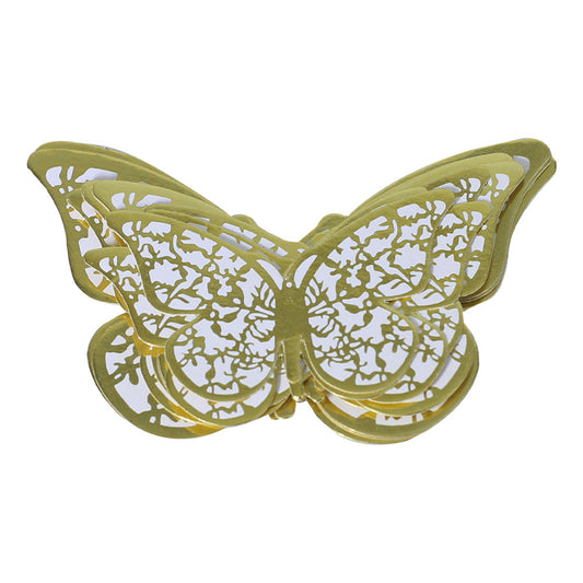 3D White Color Butterflies For Decoration 12Pcs Pack