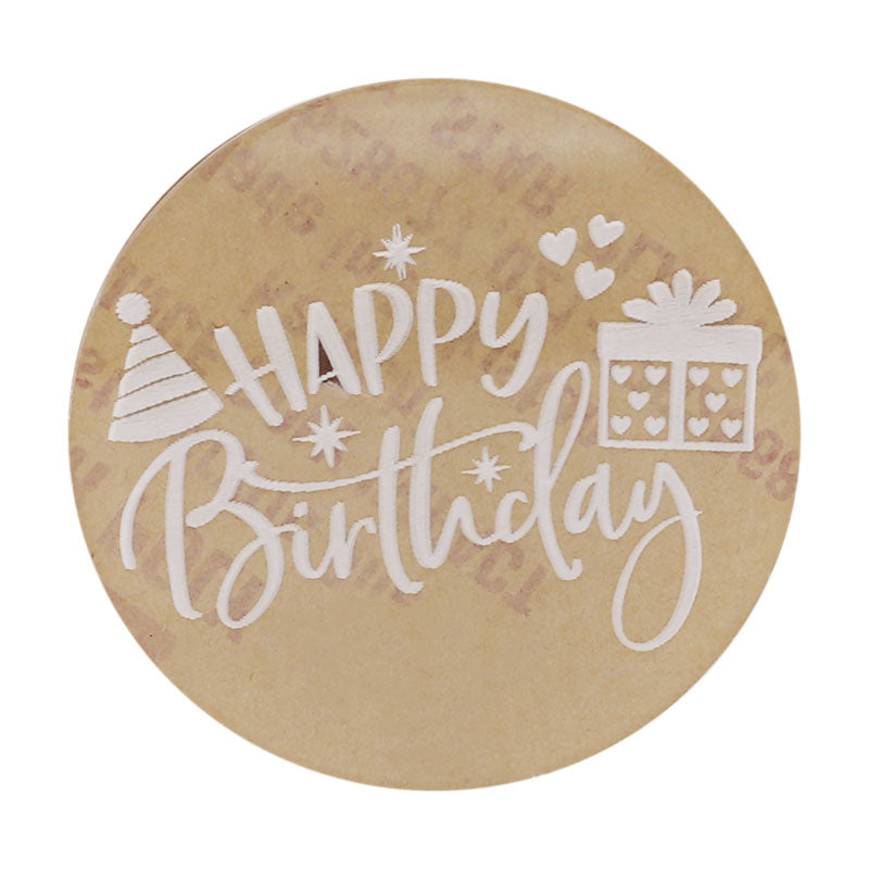 Happy Birthday With Gift & Cone Cap Fondant Stamp Plastic