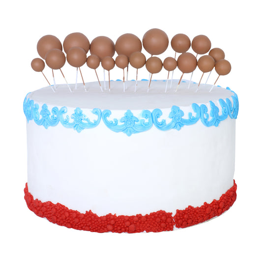 Artificial Light Brown Foam Ball Topper 20Pcs Set