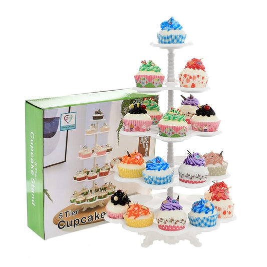 5-Tier Cupcake Stand Plastic