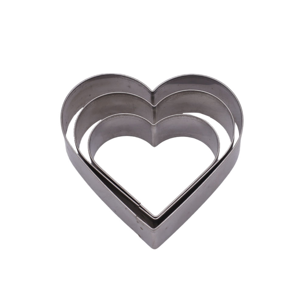 Stainless Steel Heart Cutter 3Pcs Set