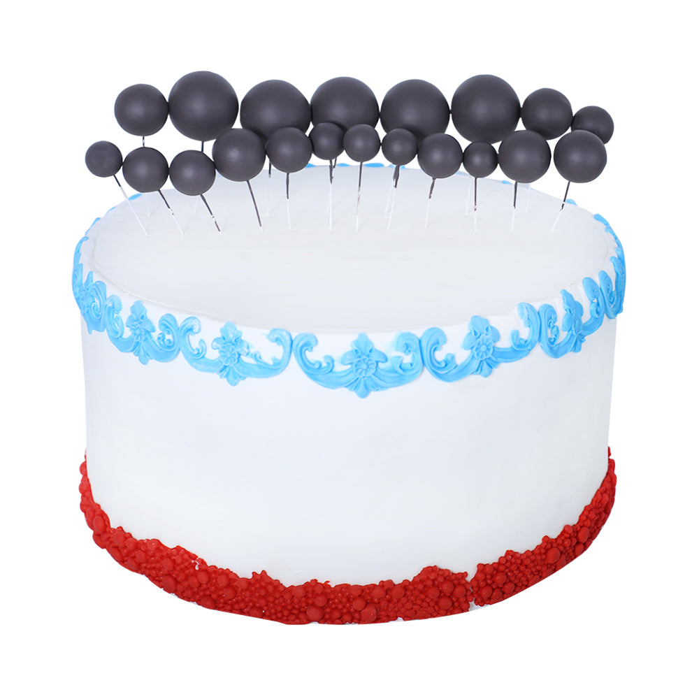 Artificial Matte Black Foam Ball Topper 20Pcs Set