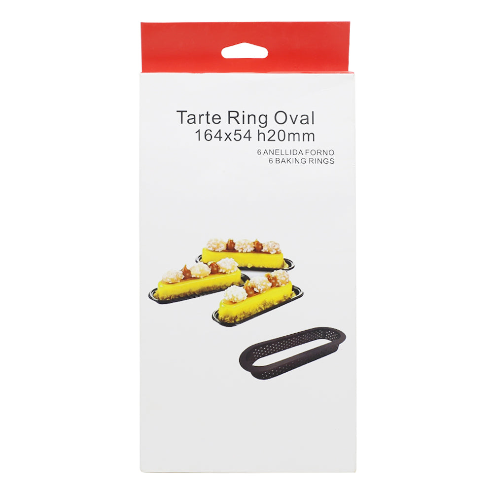 Oval Tart Ringt 6Pcs Set Plastic