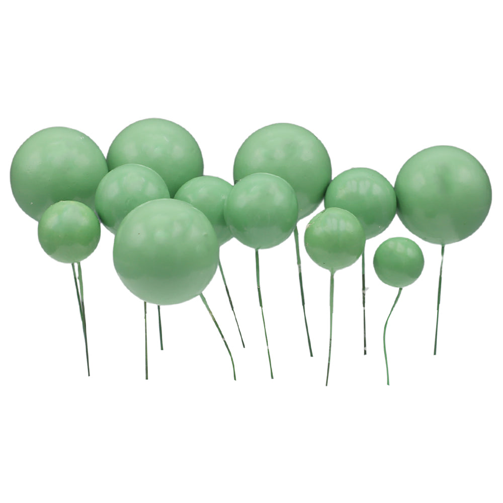 Artificial Green Faux Ball Cake Topper 20Pcs Set