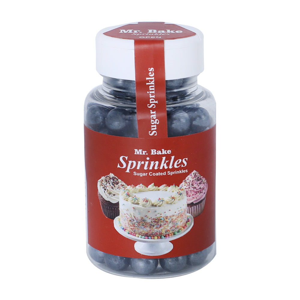 MR Bake Black Edible Pearl Medium- 90g Jar