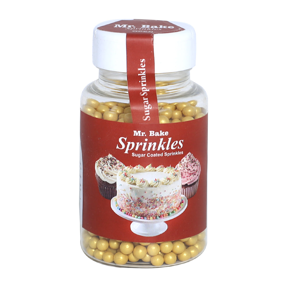 MR Bake Golden Shade 02 Pearls Sprinkles – 90g Jar