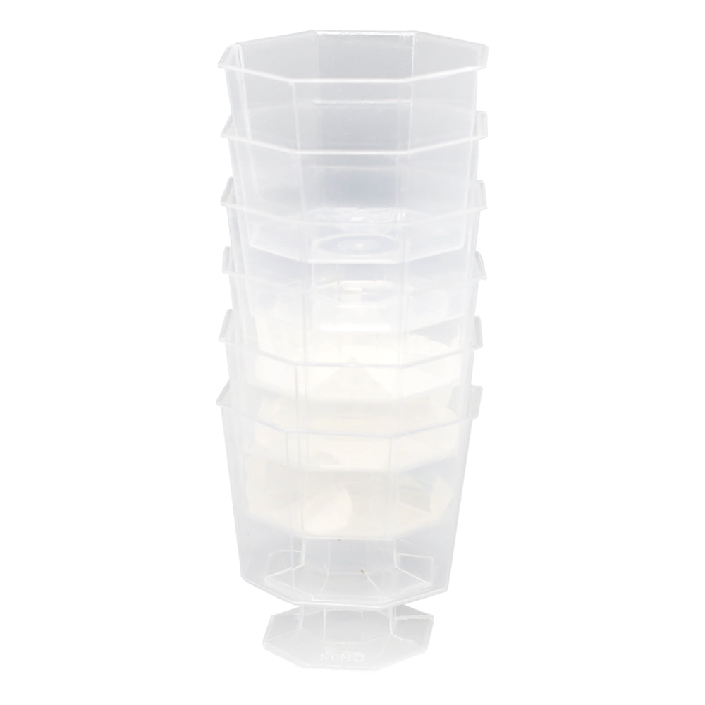 Octagon Shape Short Glass With Stand