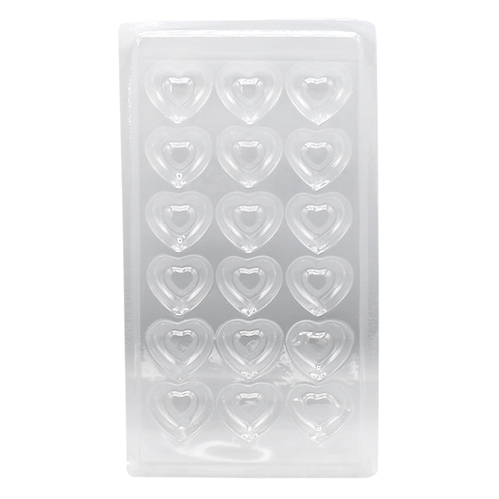 Heart Acrylic And Chocolate Mold 18 Cavity