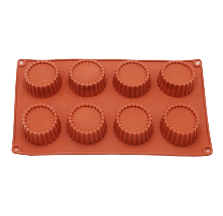 Cookie Shape Silicone Baking Mold 8 Cavity