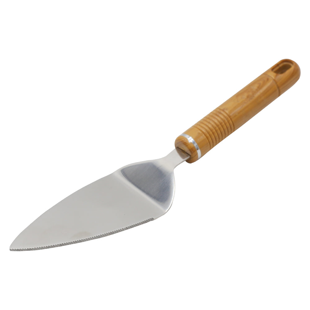 Cake Lifter And Cutter With Wood Texture Handle 26Cm