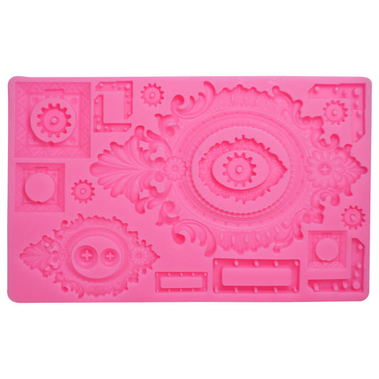 Vintage Style Mirror & Frames Fondant Mold