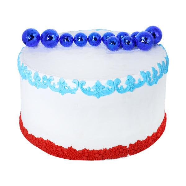 Artificial Vintage Dark Blue Ball Cake Topper 12Pcs Set