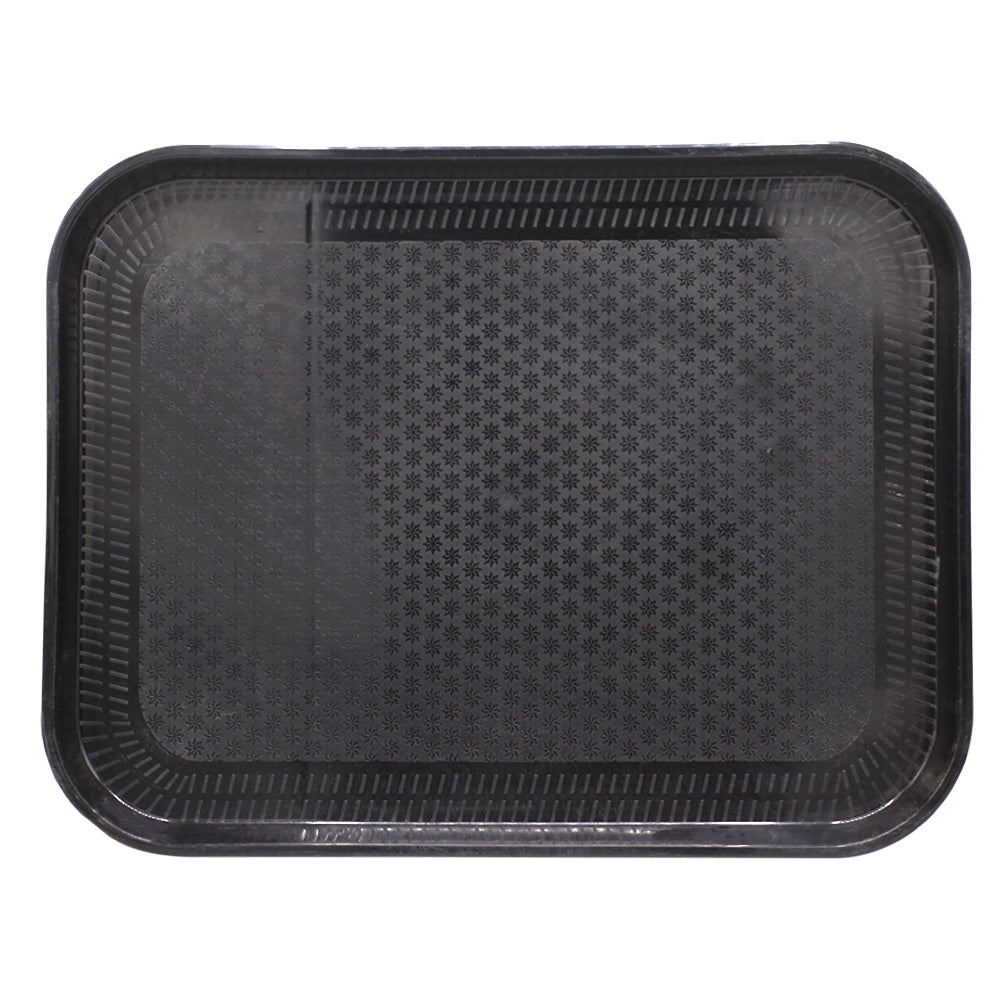 Rectangle Plastic Black Tray (16x12)Inch
