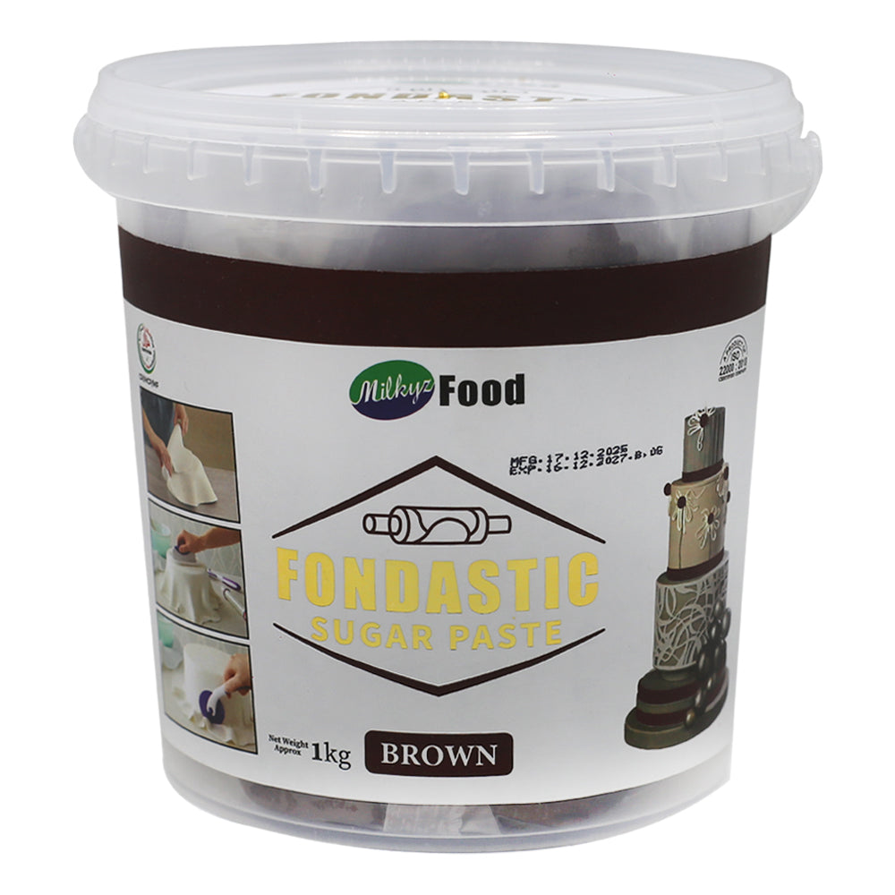 Milkyz Food Fondastic Brown Fondant Sugar Paste 1Kg