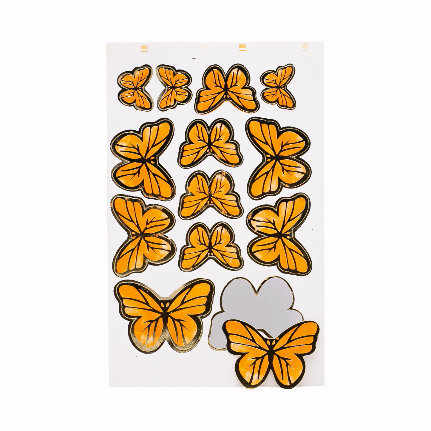 Orange Color Butterflies Cake Topper 13 Pcs Pack
