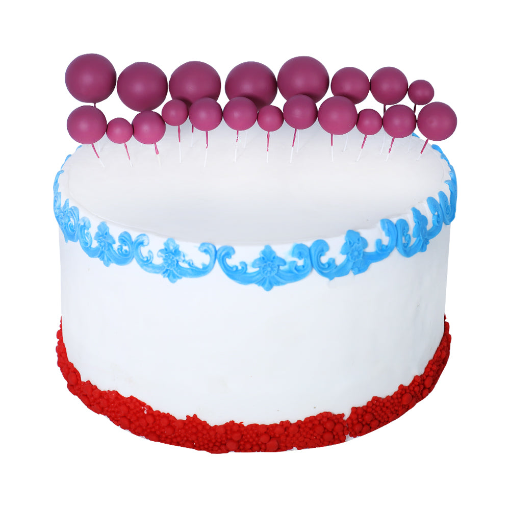 Artificial Dark Pink Foam Ball Topper 20Pcs Set