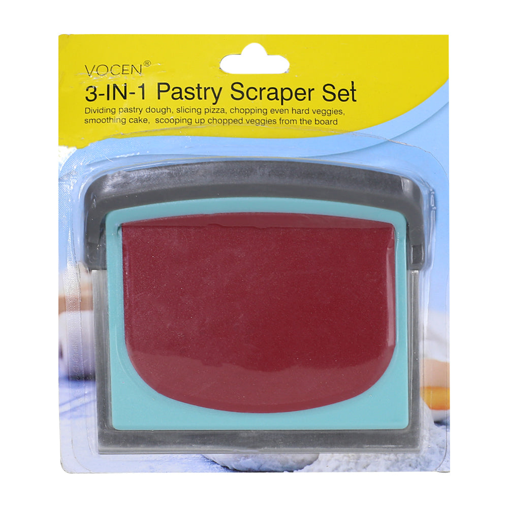 VOCEN 3-In-1 Pastry Scraper Set