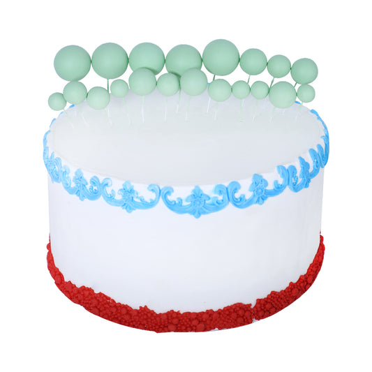 Artificial Light Green Foam Ball Topper 20Pcs Set
