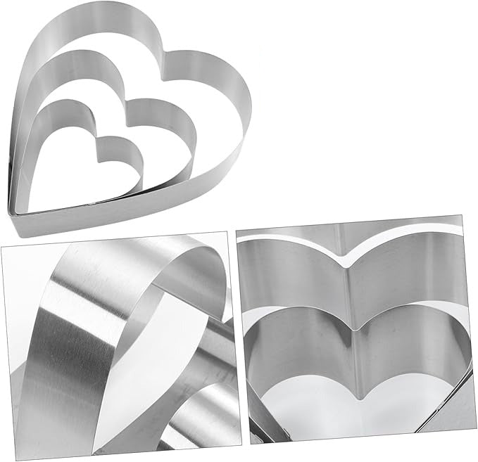 Heart Cake Cutting Rings 3pcs Set Small