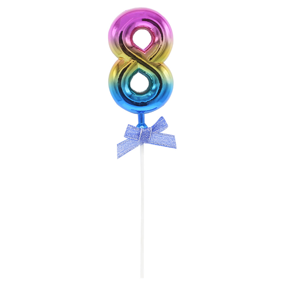 8 Number Multicolor Cake Topper