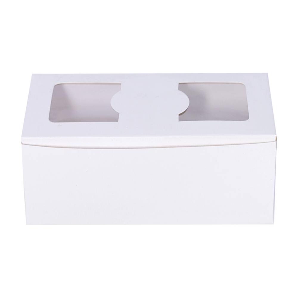 Cupcake Box 2 Cavity (18.5x9x7.5)cm