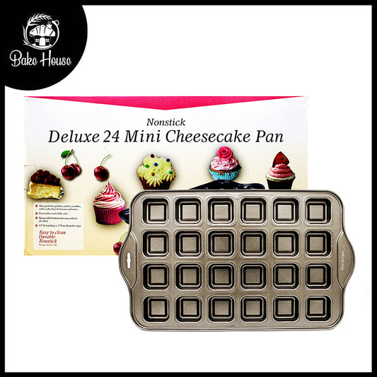 Square Shape Mini Cheese Cake Pan 24 Cavity Non Stick