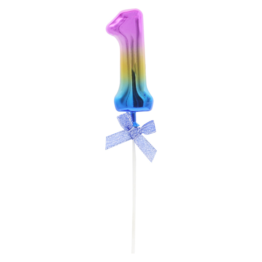 1 Number Multicolor Cake Topper