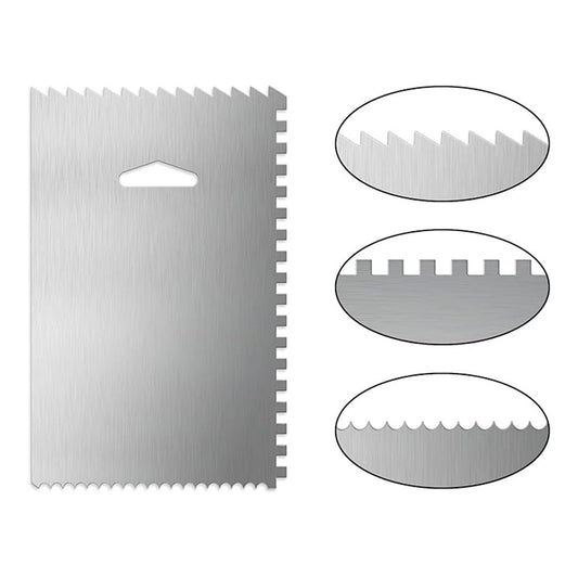 Stainless Steel Cake Comb Scraper (Pattern 8)