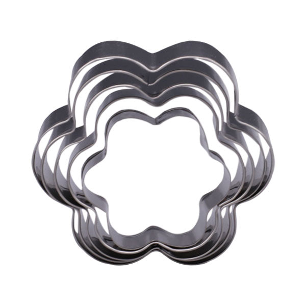 MINGJIAN Blossom Stainless Steel Cookie Cutter 5Pcs Set