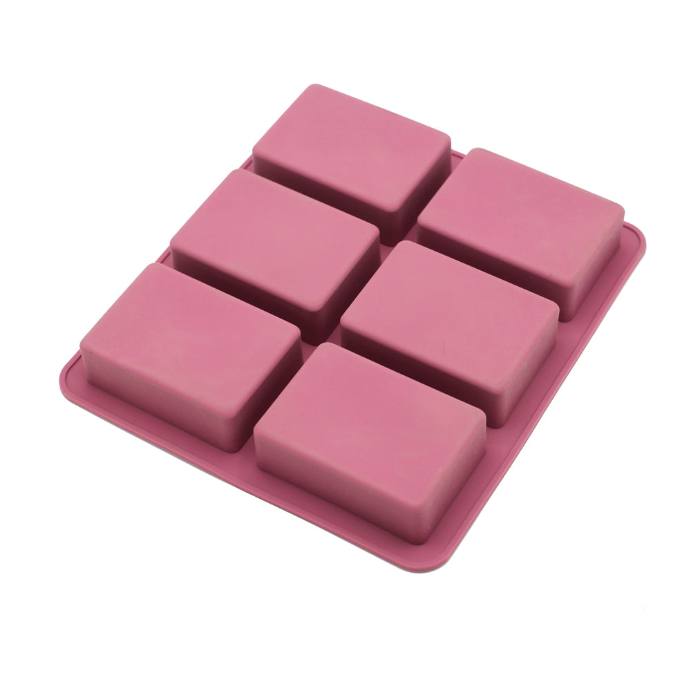Embroidery Silicone Rectangle Soap Mold 6 Cavity (Design 2)