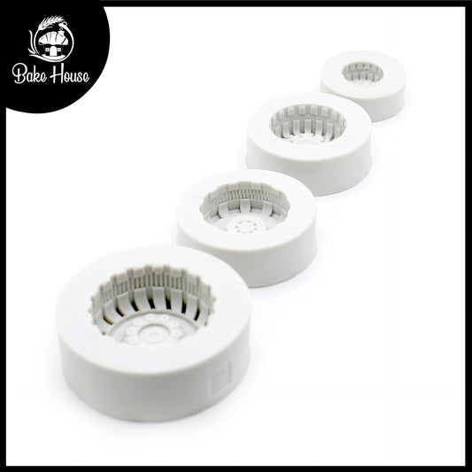 Wheel Fondant Mold 4Pcs Set