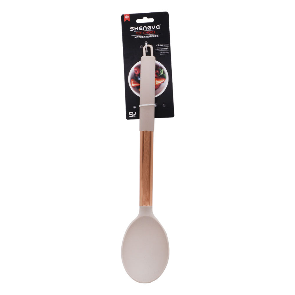 SHENGAYA Oval Shape Spatula Turner With Copper Handle